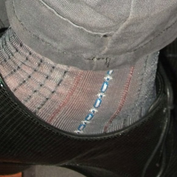 2PR Men's Sheer Charcoal Thick N Thin with Pattern, Cap Toe Cap Heel Socks 10-13 - Picture 8 of 13